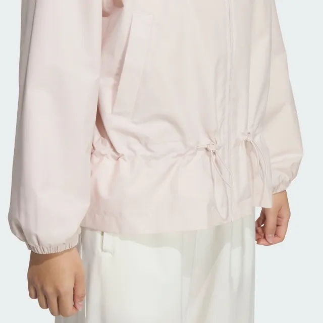 【adidas 愛迪達】Fav Wv Jkt 女 連帽外套 防潑水 刷毛 保暖 運動外套 防風 粉 亞版(KS2808)