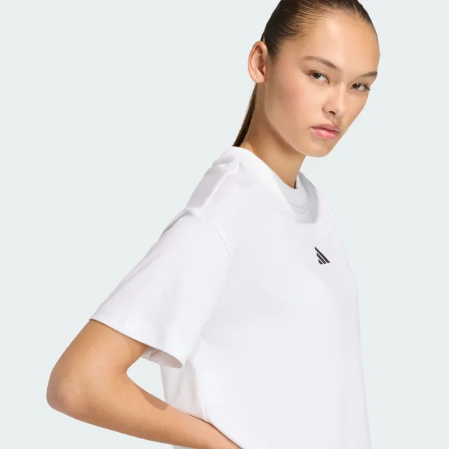 【adidas 愛迪達】W Ct Upf Tee 女 T恤 運動上衣 休閒短袖 白 黑 亞版(JZ6944)