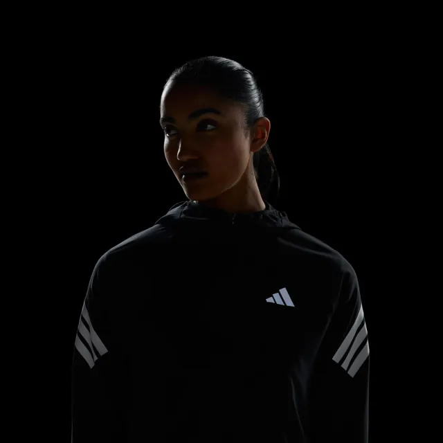 【adidas 愛迪達】Adi365 3s Jkt 女 連帽外套 運動外套 黑 白 亞版(KQ8074)