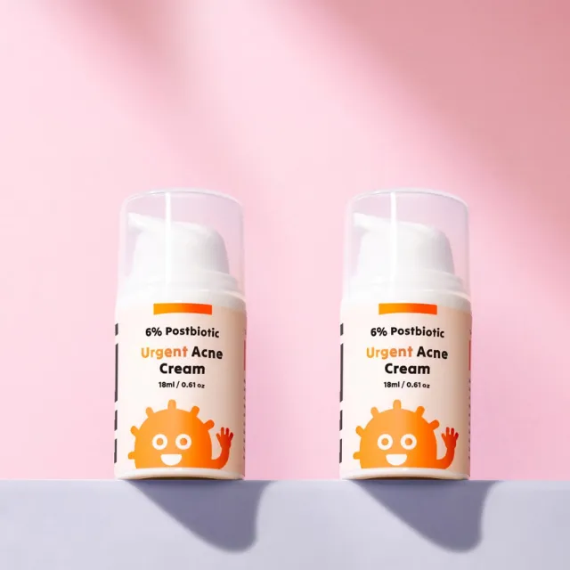【ELLO】益生菌淨痘調理乳霜 Urgent Acne Cream 18ML 2入組(益生菌 大型面皰 囊腫痘痘)