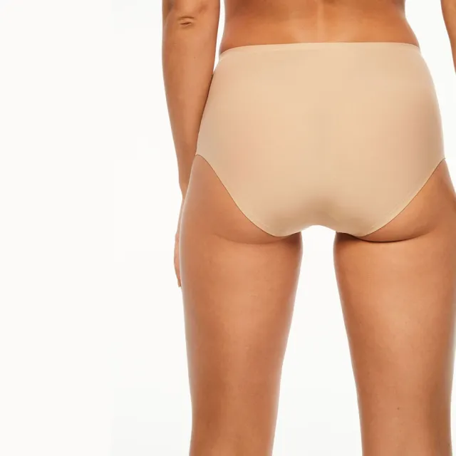 【Chantelle 仙黛爾】Soft Stretch.涼感透氣高腰無痕女內褲 黑膚粉色任選.26470_0WU(超強彈力包覆)