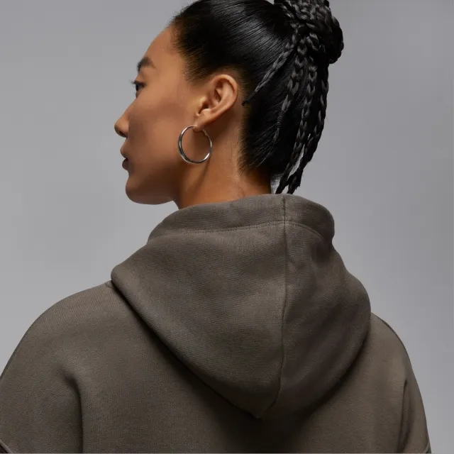 【NIKE 耐吉】連帽上衣 女 AS W J SPT DF CSVR FLC HOODIE 喬丹 運動 休閒 灰棕色 (IB2499040)