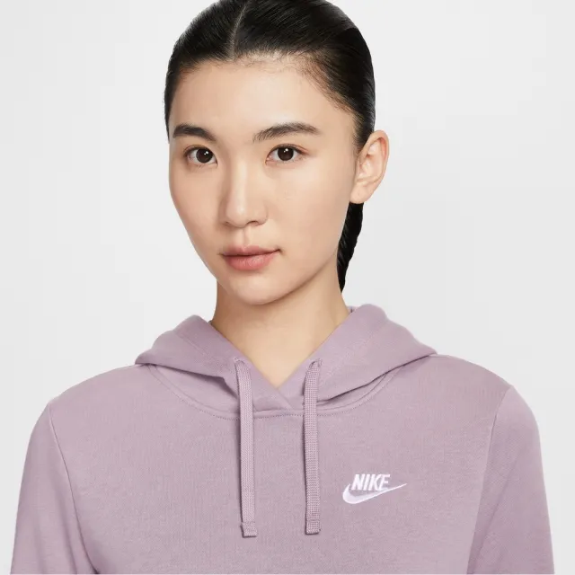 【NIKE 耐吉】連帽上衣 女 AS W NSW CLUB FLC STD PO HDY 運動 休閒 紫色 (DQ5794226)