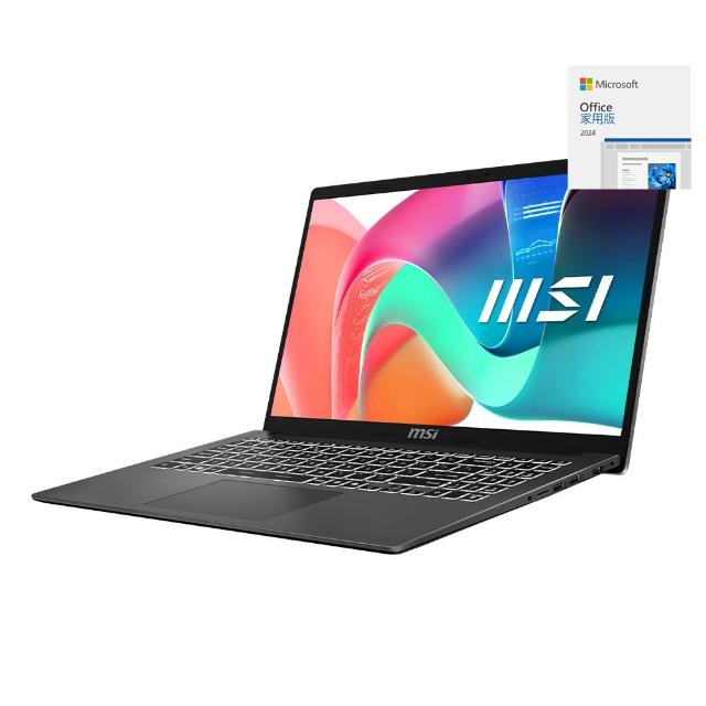 Office 2024★【MSI 微星】15吋i3商用效能筆電(Modern 15/i3-1315U/8G/512G SSD/Win11/F13MG-049TW)