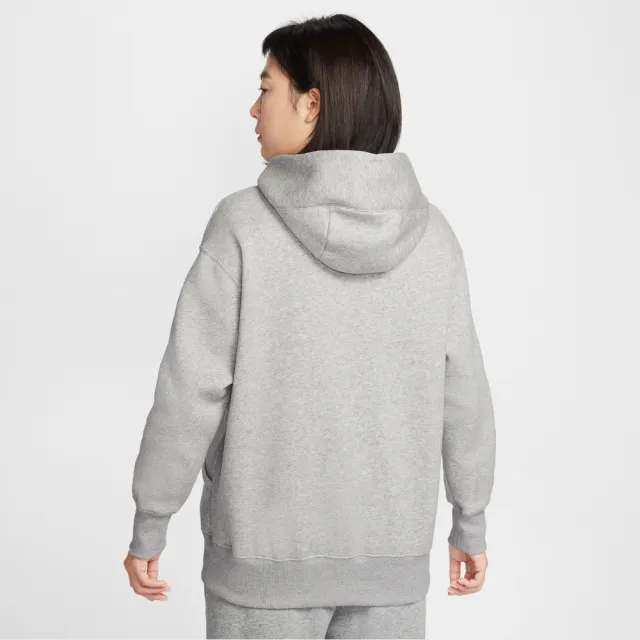 【NIKE 耐吉】連帽上衣 女 AS W NSW PHNX FLC OS LOGO HDY 運動 休閒 灰色 (IM9644043)