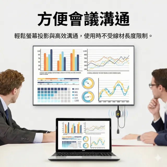 【DW 達微科技】10代溫潤圓 超凡畫質雙頻5G HDMI無線影音鏡像器(曜石黑)