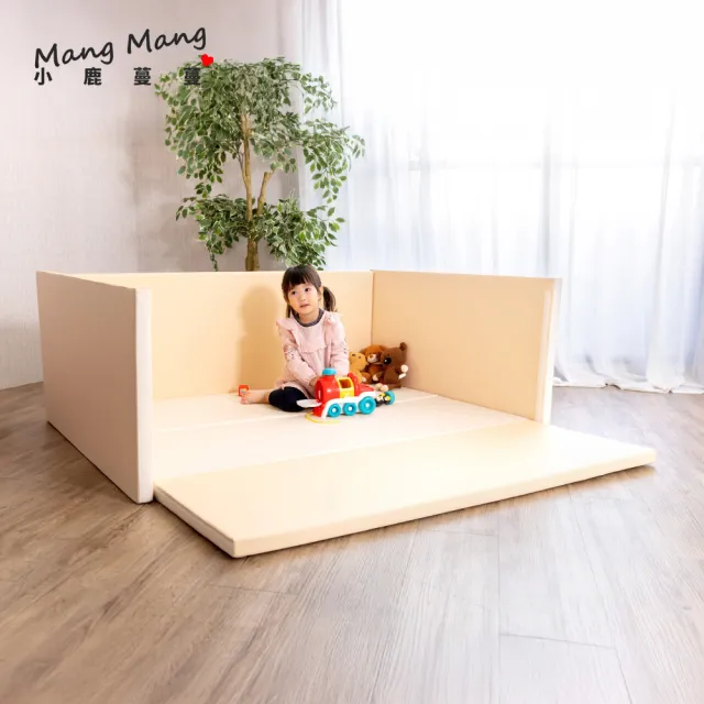 【Mang Mang 小鹿蔓蔓】兒童組合式抗菌遊戲地墊PLUS（城堡地墊）拿鐵城堡