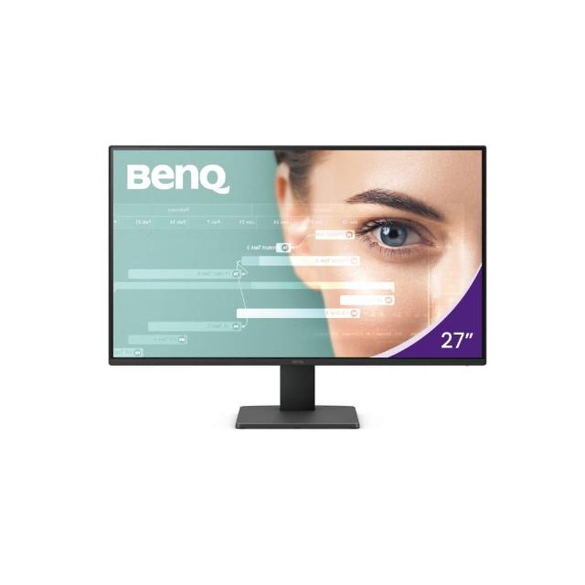  BenQ 明基 GW2791 27吋 IPS 面板顯示器，解析度 1920x1080，100Hz 更新頻率與 5ms GtG 反應時間，提供流暢視覺體驗。支援 99% sRGB 色彩、250 cd/m² 亮度，178° 廣視角，專為健康護眼設計，內建抗藍光與零閃屏技術，適合 OA 辦公、學生入門使用。高 CP 值款式，HDMI/DP 輸入，三年保固，輕巧 3.94kg，尺寸 465x690x140mm。 