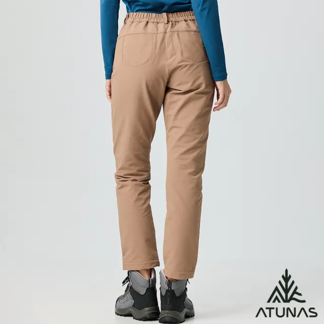 【ATUNAS 歐都納】女款石墨烯蓄熱抑菌抗臭輕保暖長褲(A1PA2506W可可棕/抗靜電/日常休閒/冬季賞雪/出國旅遊)