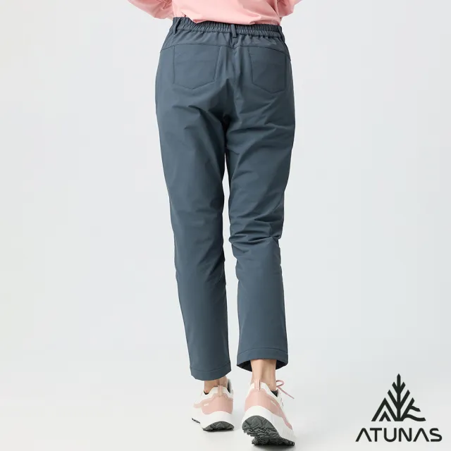 【ATUNAS 歐都納】女款石墨烯蓄熱抑菌抗臭輕保暖長褲(A1PA2506W暗藍/抗靜電/日常休閒/冬季賞雪/出國旅遊)