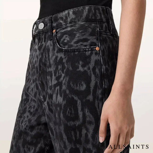 【ALLSAINTS】BLAKE 低調豹紋印花牛仔褲 W033EE(寬褲版型)