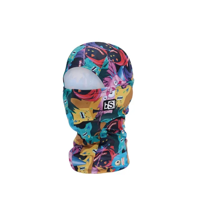 【BlackStrap】Kids Hood Balaclava 童印花多功能頭套/怪獸派對/單一尺寸(保暖頭套/美國製造)