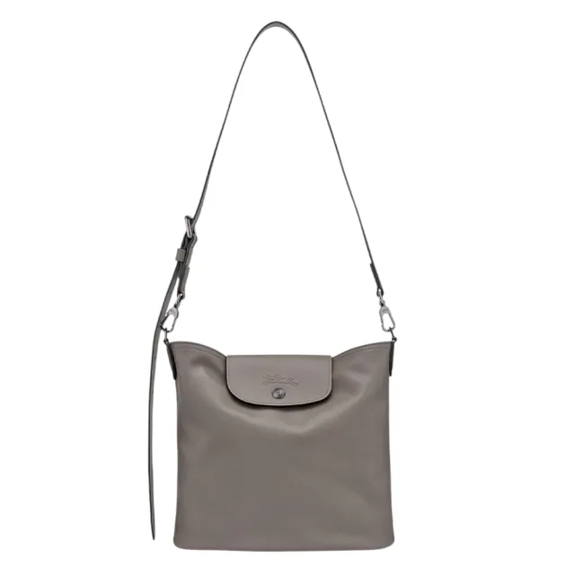 【LONGCHAMP】Le Pliage Xtra 牛皮 肩揹袋 肩背包 斜背包 水桶包 灰色 斑鳩色 10341987P55