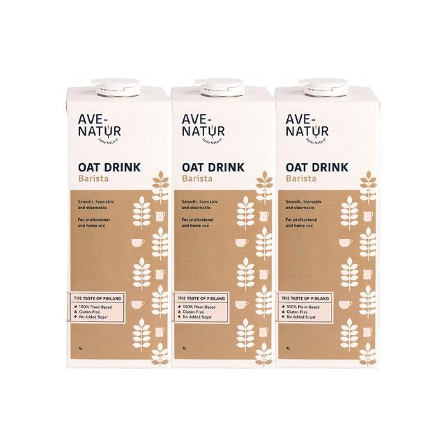 【AVE-NATUR】咖啡師燕麥奶1000mlx3入芬蘭進口