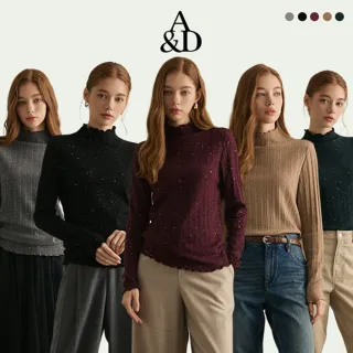 A&D雅緻微爍彈力暖織上衣