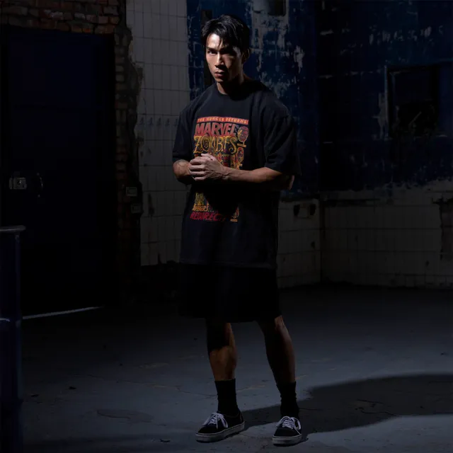 【VERVE】VintageWash™ Oversized水洗短袖 - 萬聖節限定Marvel Zombies - Avangers(寬鬆、漫威、休閒短袖)
