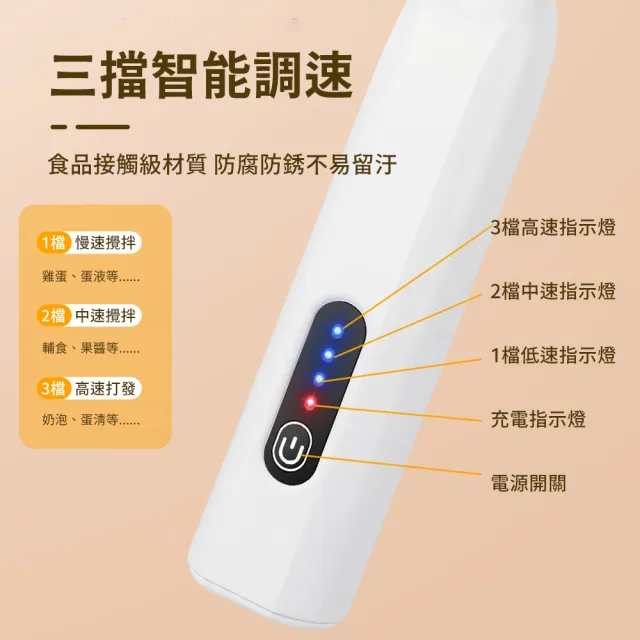 【SUNORO】無線手持電動打蛋器 USB充電打奶泡器 奶油快速打發器 烘焙攪拌機 拿鐵拉花必備
