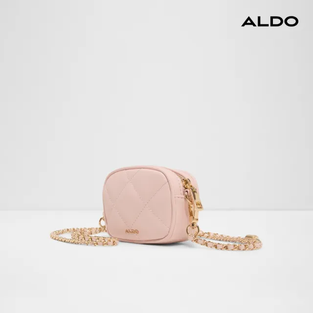 【ALDO】LUNOR-優雅菱格迷你斜背包(粉色)