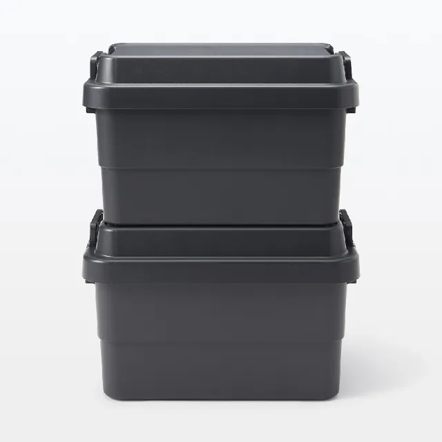 【MUJI 無印良品】耐壓收納箱/大 約50L(4入組)