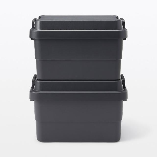 【MUJI 無印良品】耐壓收納箱/大 約50L(2入組)