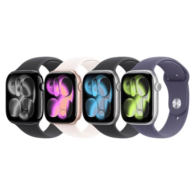 【Apple】Apple Watch Series 11 GPS 46mm(鋁金屬錶殼搭配運動型錶帶)