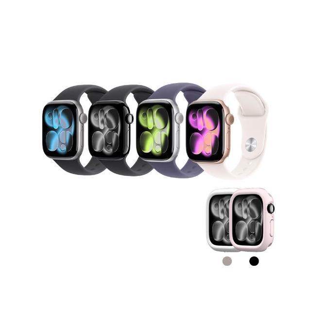 犀牛盾錶殼組【Apple】Apple Watch Series 11 GPS+行動網路 46mm(鋁金屬錶殼搭配運動型錶帶)