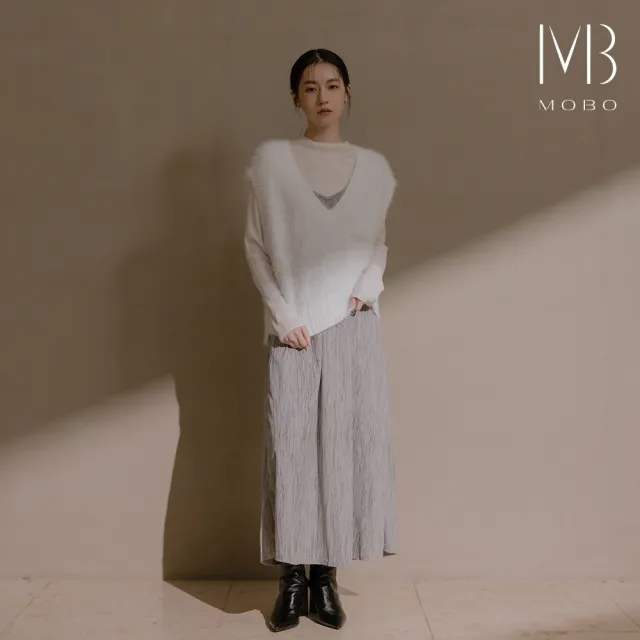 【MO-BO】精緻Q彈仿貂絨毛毛口袋背心