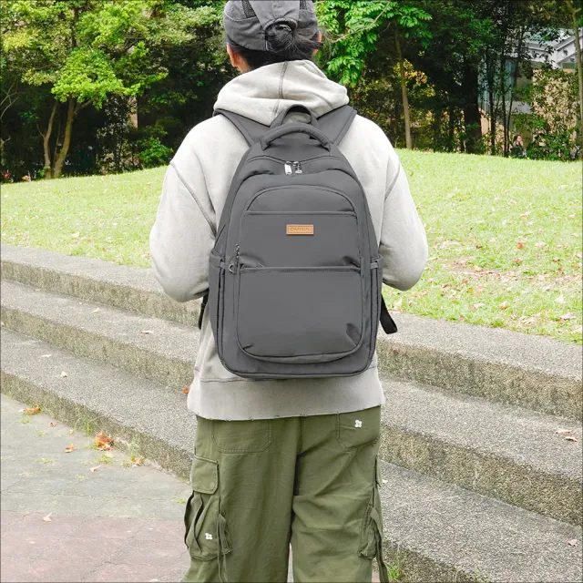 【Omnia】雙11 旅途必備大容量防RFID筆電後背包6111(小兔灰)