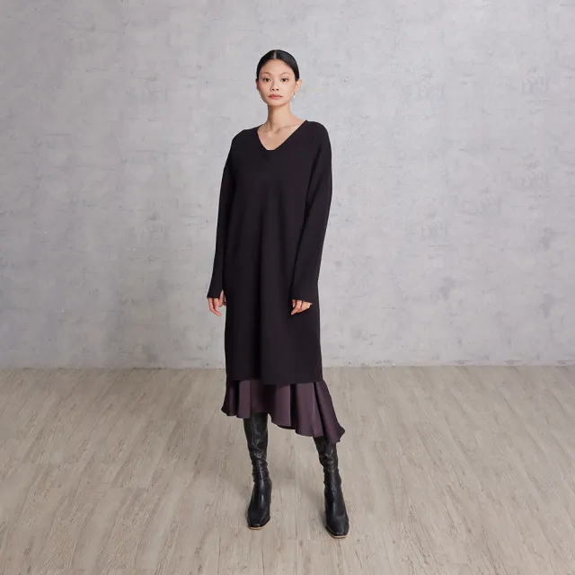 【giordano ladies】25FW 二合一針織洋裝(02465532)