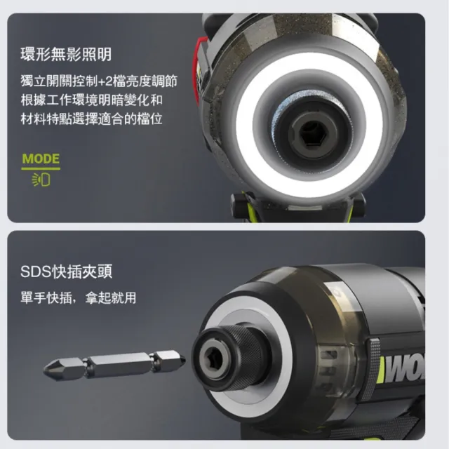 【WORX 威克士】12V 50Nm 無刷油壓降噪起子機(WU138)