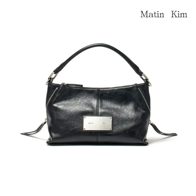 【MATIN KIM】側拉鍊兩用包(黑色)