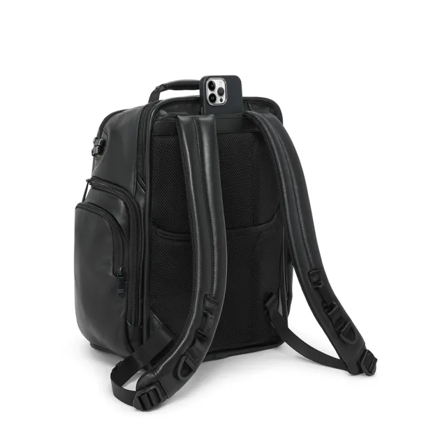 【TUMI】Alpha Brief Pack 15 吋筆電皮革商務後背包 - 黑色(TUMI 官方旗艦店)