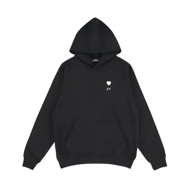 Blackpink x Fragment 藤原浩小愛心閃電Logo / 胸前字樣黑帽T ANBP-06