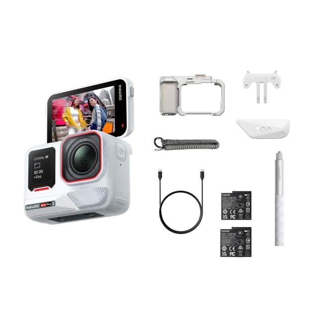 【Insta360】ACE PRO 2 翻轉螢幕運動相機 雙電街拍套組 白(東城代理商公司貨)