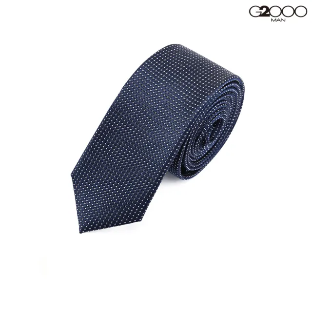 【G2000】男款 時尚絲質暗紋配襯領帶-烏賊墨水色(5110026079)  面試 職場 通勤穿搭