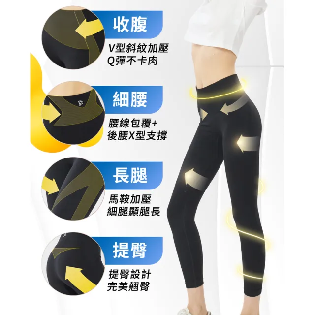 【PP 石墨烯】石墨烯塑崩打卡褲2件(愛莉莎莎推薦 顯瘦提臀塑身褲)