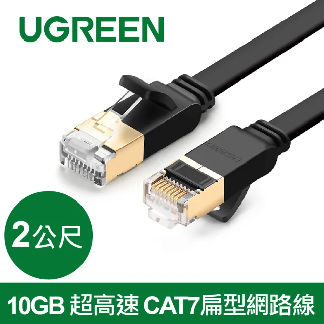 【綠聯】2M 10Gb超高速CAT7扁型網路線