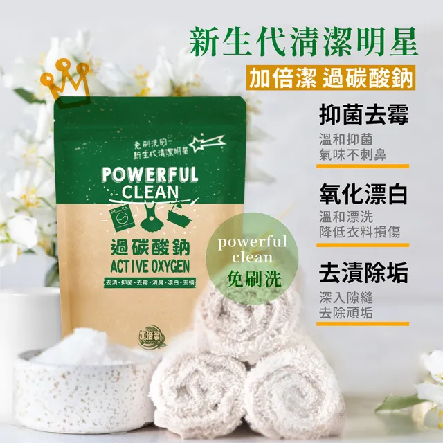 【加倍潔】過碳酸鈉去污粉600gx12包(去漬+抑菌+去霉+消臭+漂白+去螨)