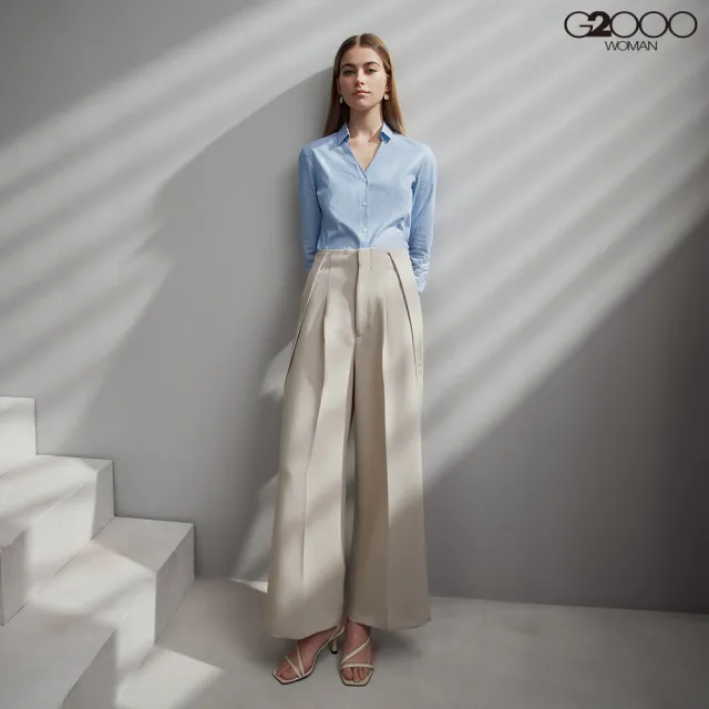【G2000】女襯衫 商務長袖上班襯衫-深藍色(5122324378)  面試 職場 通勤穿搭