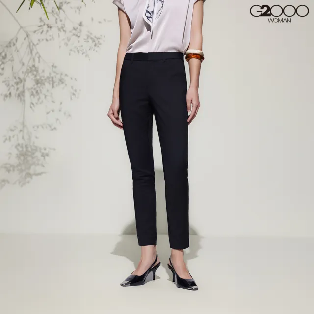【G2000】女款 舒適休閒九分褲-黑色(5126302899)