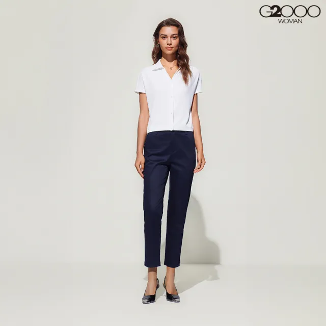 【G2000】女款 短版襯衫式上衣-白色(5124172101)
