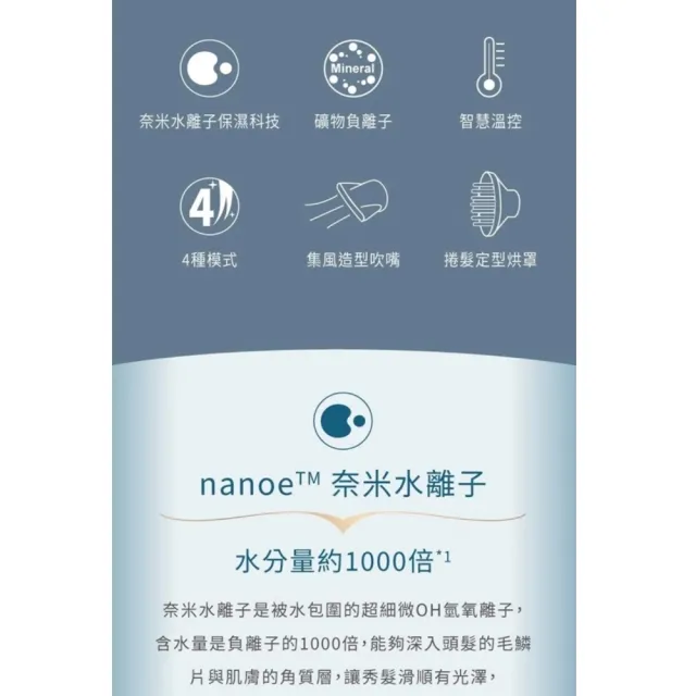 【Panasonic 國際牌】奈米水離子智慧溫控吹風機 -(EH-NA9N)