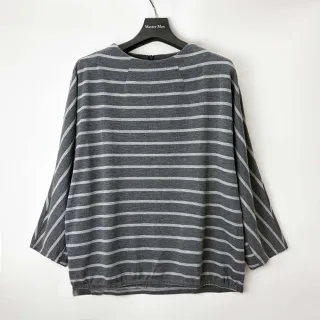 【Master Max】條紋立領寬鬆彈性上衣(8327180)