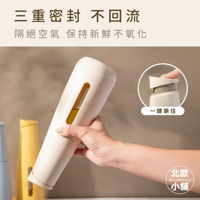 【WindHouse 北歐小舖】遮光密封調味油壺-470ml(橄欖油壺/玻璃/防漏/控油/油瓶/自動開蓋)