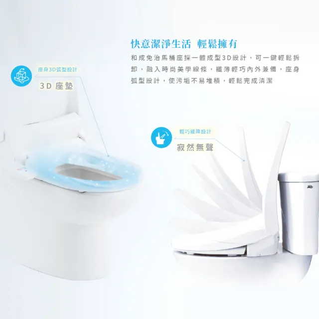 【HCG 和成】瞬熱式橢圓型免治沖洗馬桶座AF2059(含基本安裝)