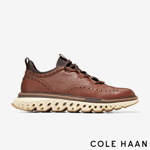 【Cole Haan】5.ZG WING OX 翼紋雕花牛津鞋 男款寬楦 赭色 (C38657)