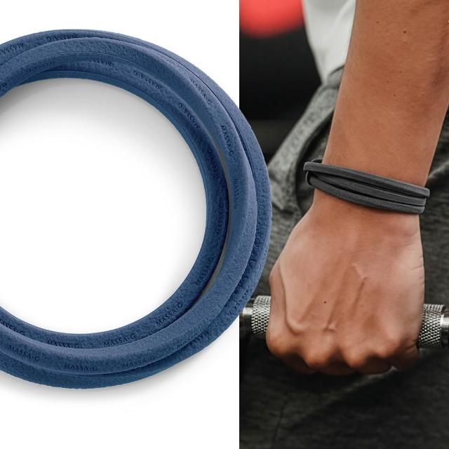 【MASSA-G】Leather 仿皮革紋鍺鈦能量手環(4mm)