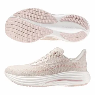 【MIZUNO 美津濃】慢跑鞋 女鞋 運動鞋 緩震 2E楦 粉紅白 J1GD250373