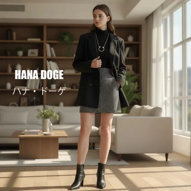 HANA DOGE ハナ・ドーゲ通勤風經典不敗款極簡純色不敗款顯瘦百搭正肩墊肩西裝外套