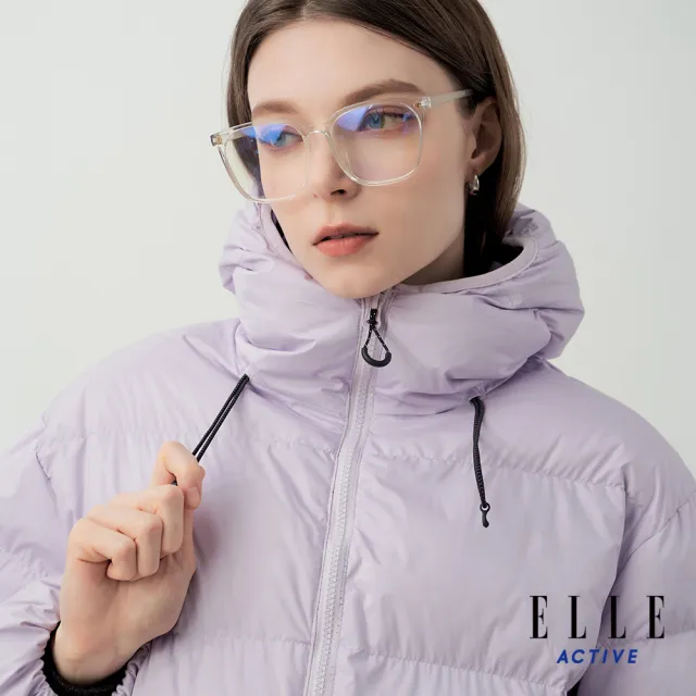 【ELLE ACTIVE】女款 防潑水鋪棉輕量保暖連帽外套-淺紫色(EA25A3W6801-21)
